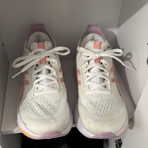 Asics Women's White and Pink Athletic Shoes